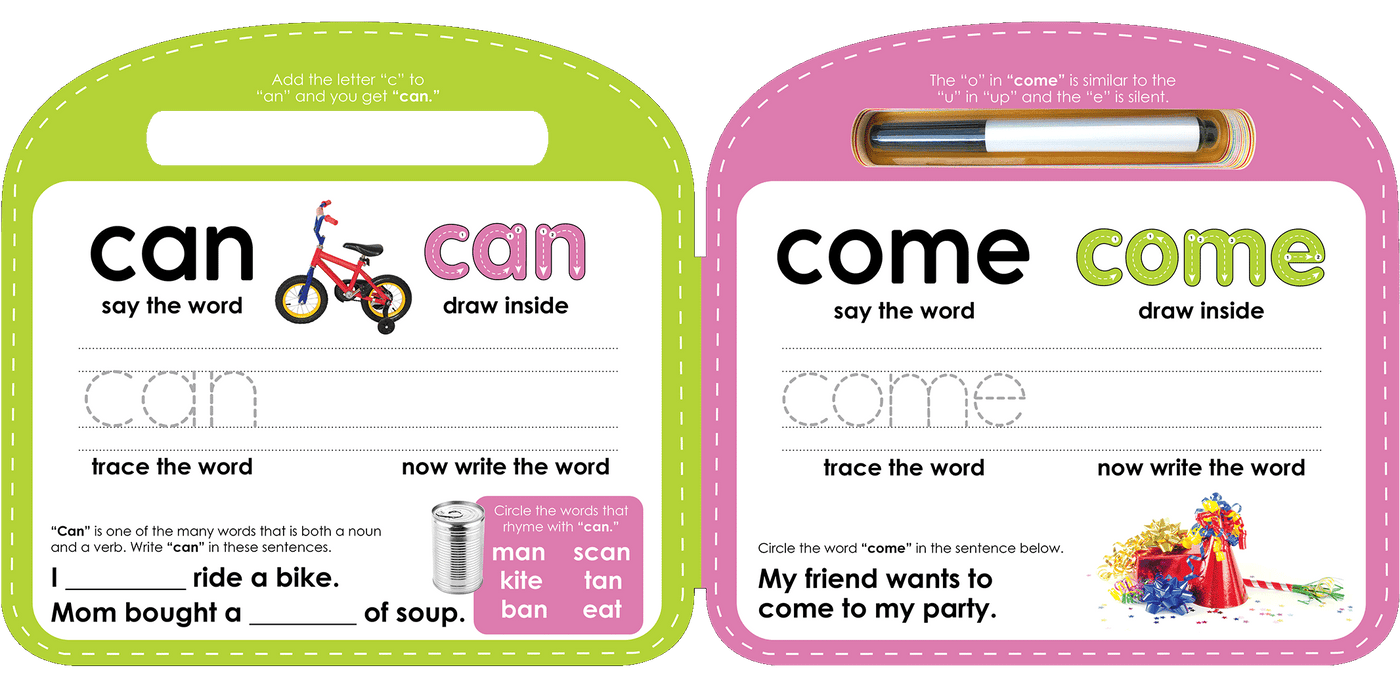 Little Hippo Books Wipe Clean Learning Sight Words