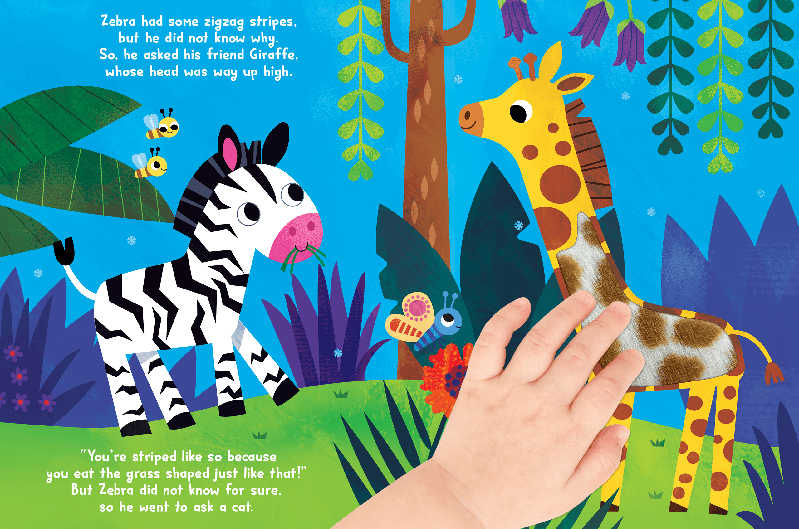 little hippo books touch and feel zig zag zebra jungle storybook for toddlers